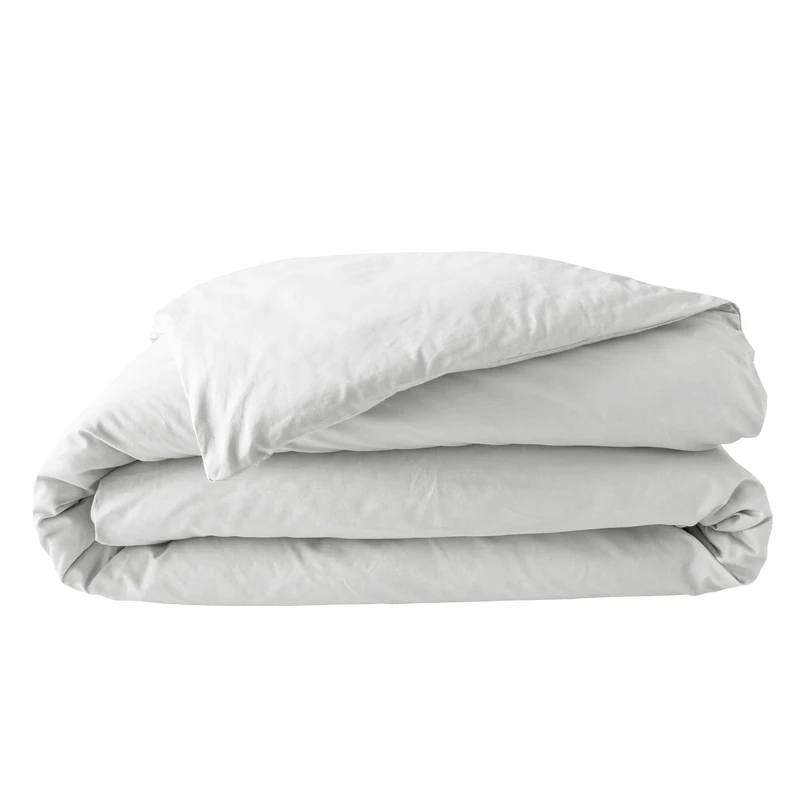 douceur d'intérieur, Percale White Cotton Percale Duvet Cover (240 x 220 cm)