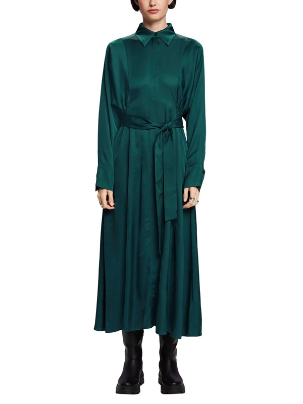 ESPRIT Women's 103EE1E331 Dress, 305/EMERALD Green, 10