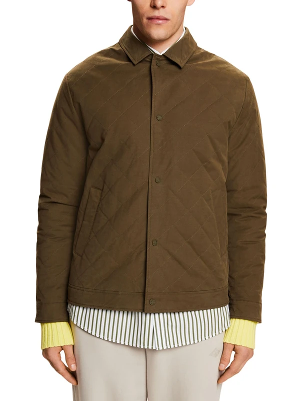 ESPRIT Men's 123EE2G303 Jacket, 351/KHAKI Green 2, XXL