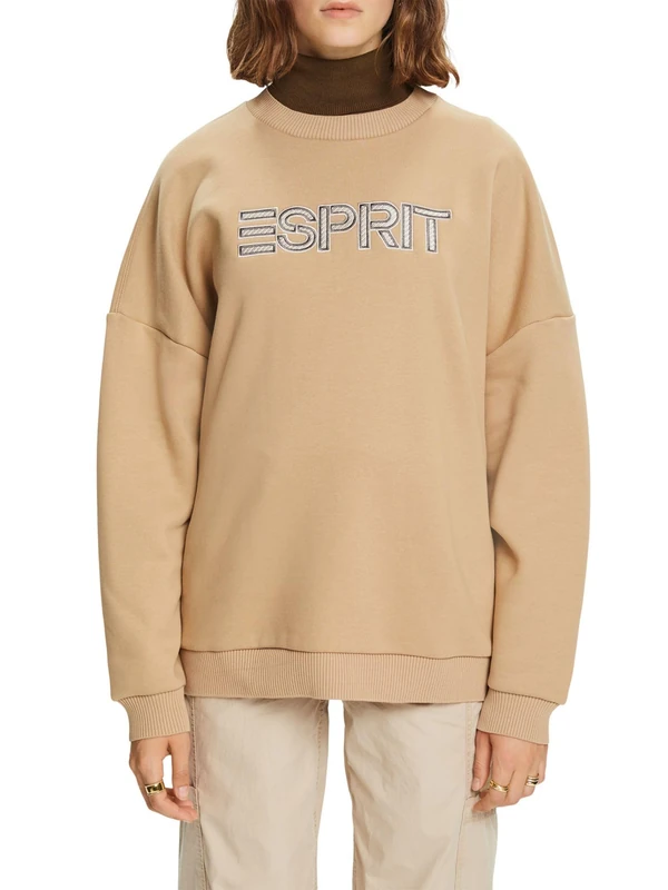 ESPRIT Women's 103EE1J310 Sweatshirt, 270/BEIGE,