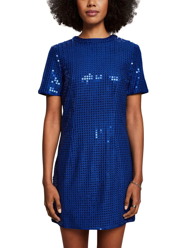 ESPRIT Women's 113EE1E337 Dress, 410/BRIGHT Blue,