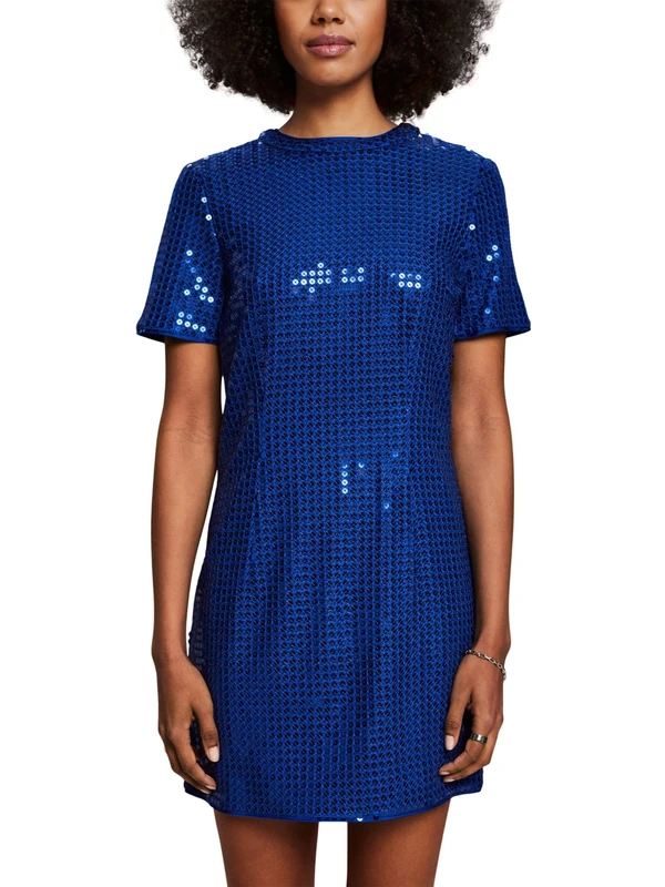 ESPRIT Women's 113EE1E337 Dress, 410/BRIGHT Blue, 18
