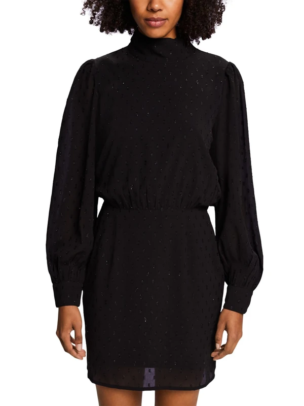 ESPRIT Women's 113EE1E310 Dress, 001/BLACK, 18