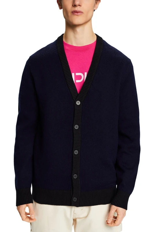 ESPRIT Men's 103EE2I307 Pullover Sweater, 400/NAVY,