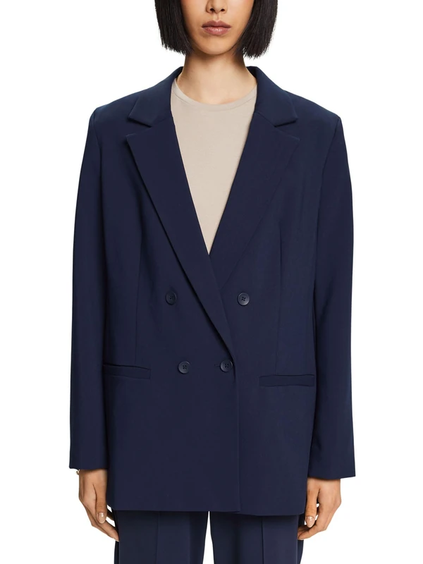 ESPRIT Women's 083EE1G414 Blazer, 400/NAVY,