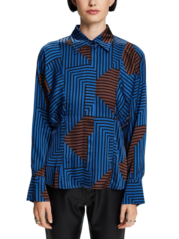 ESPRIT Women's 103EE1F332 Blouse, 411/BRIGHT Blue 2,