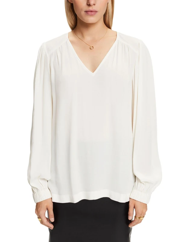 ESPRIT Women's 103EE1F325 Blouse, 055/ICE, - Image 1