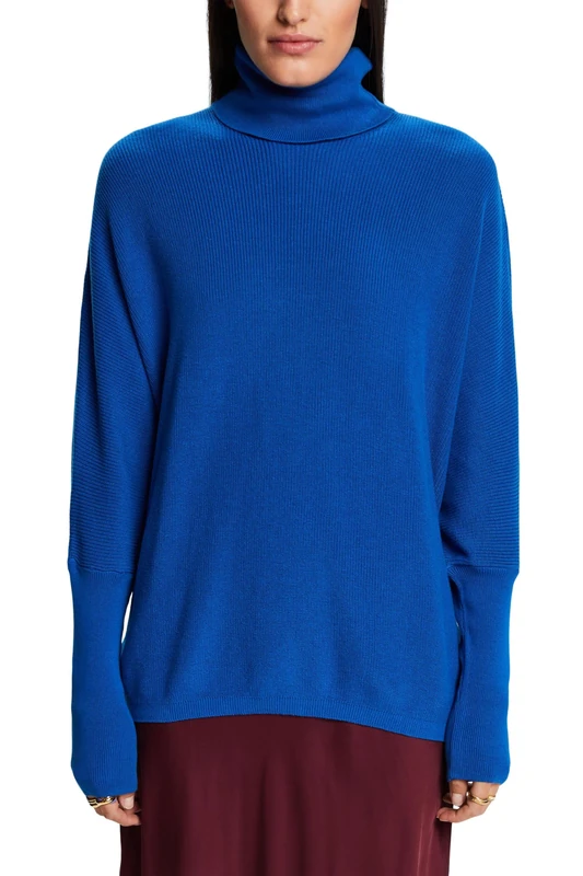 Esprit Women's 103EE1I357 Pullover Sweater, 410/BRIGHT Blue,