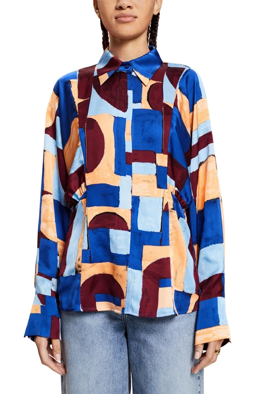 ESPRIT Women's 103EE1F332 Blouse, 430/BLUE, XXS