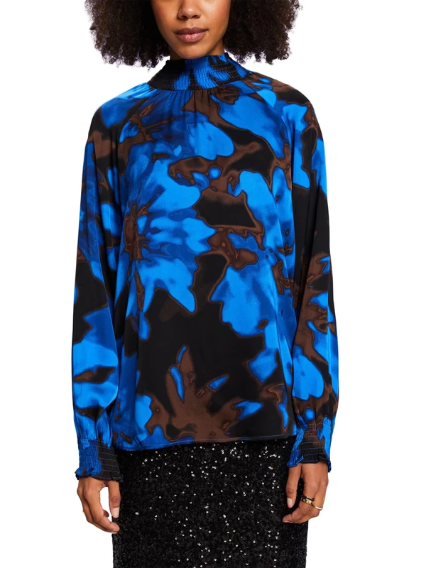 ESPRIT Women's 113EE1F320 Blouse, 410/BRIGHT Blue, - Image 1