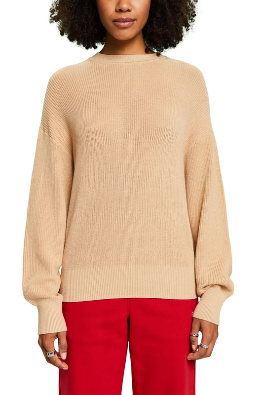 ESPRIT Women's 103EE1I343 Pullover Sweater, 295/CREAM Beige,