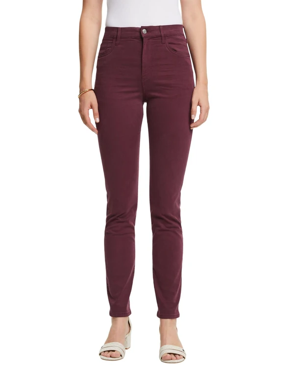 ESPRIT Women's 113EE1B304 Pants, 600/BORDEAUX RED,