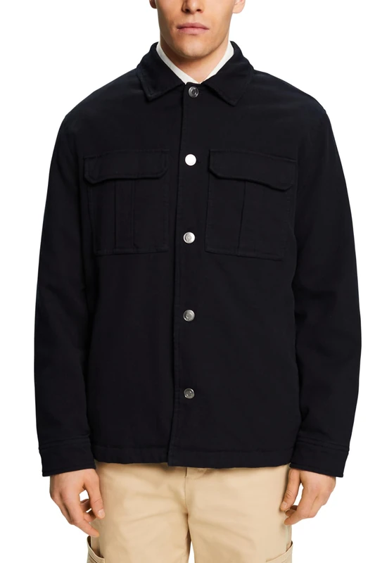 ESPRIT Men's 103EE2G317 Jacket, 001/BLACK, L