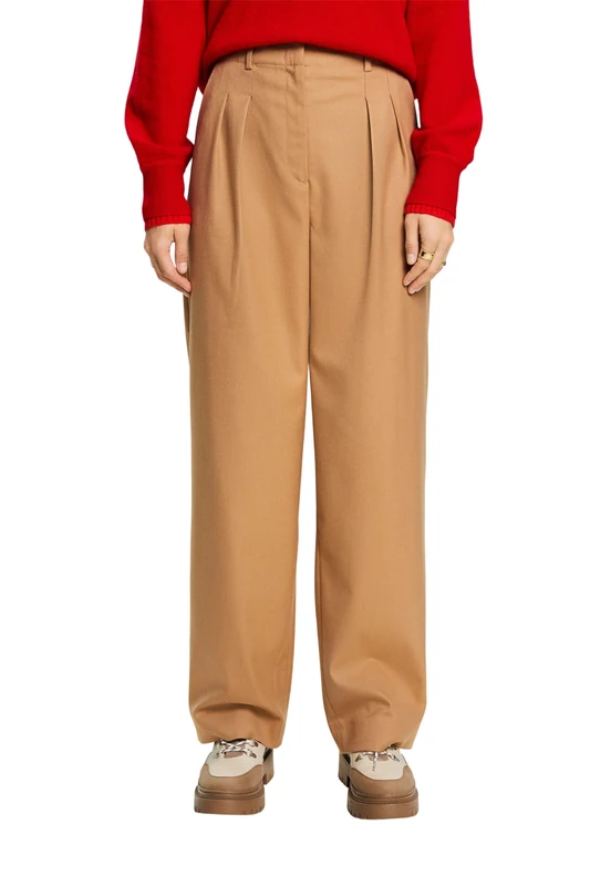 ESPRIT Women's 103EE1B334 Pants, 234/CAMEL 5,
