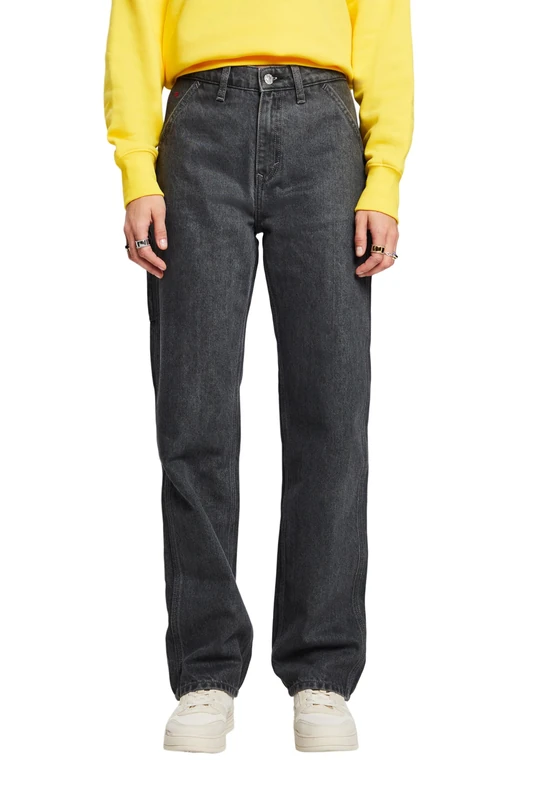 ESPRIT Women's 103EE1B329 Jeans, 912/BLACK Medium WASH,