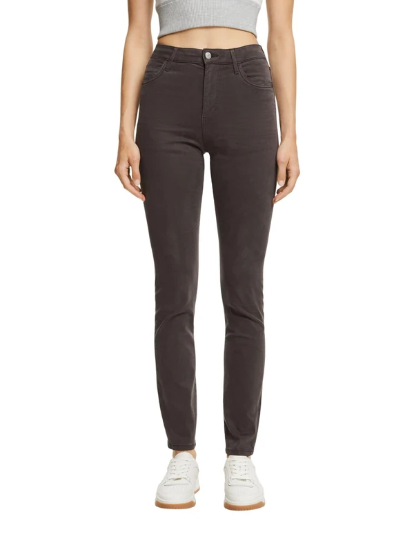 ESPRIT Women's 113EE1B304 Pants, 020/DARK Grey, 26W x 32L