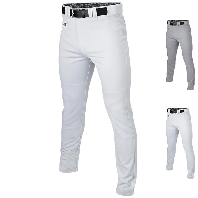 Easton Mens Full-Length Relaxed Fit Baseball Pants, White, XL