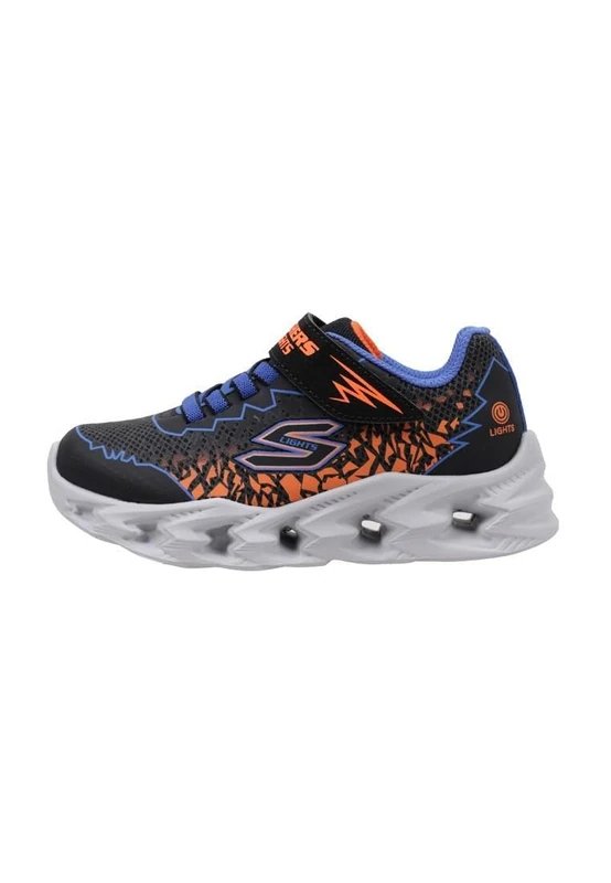 Skechers Boy's Vortex 2.0 Zorento Sneakers, Black Synthetic/Blue & Orange Trim, 10.5 UK Child