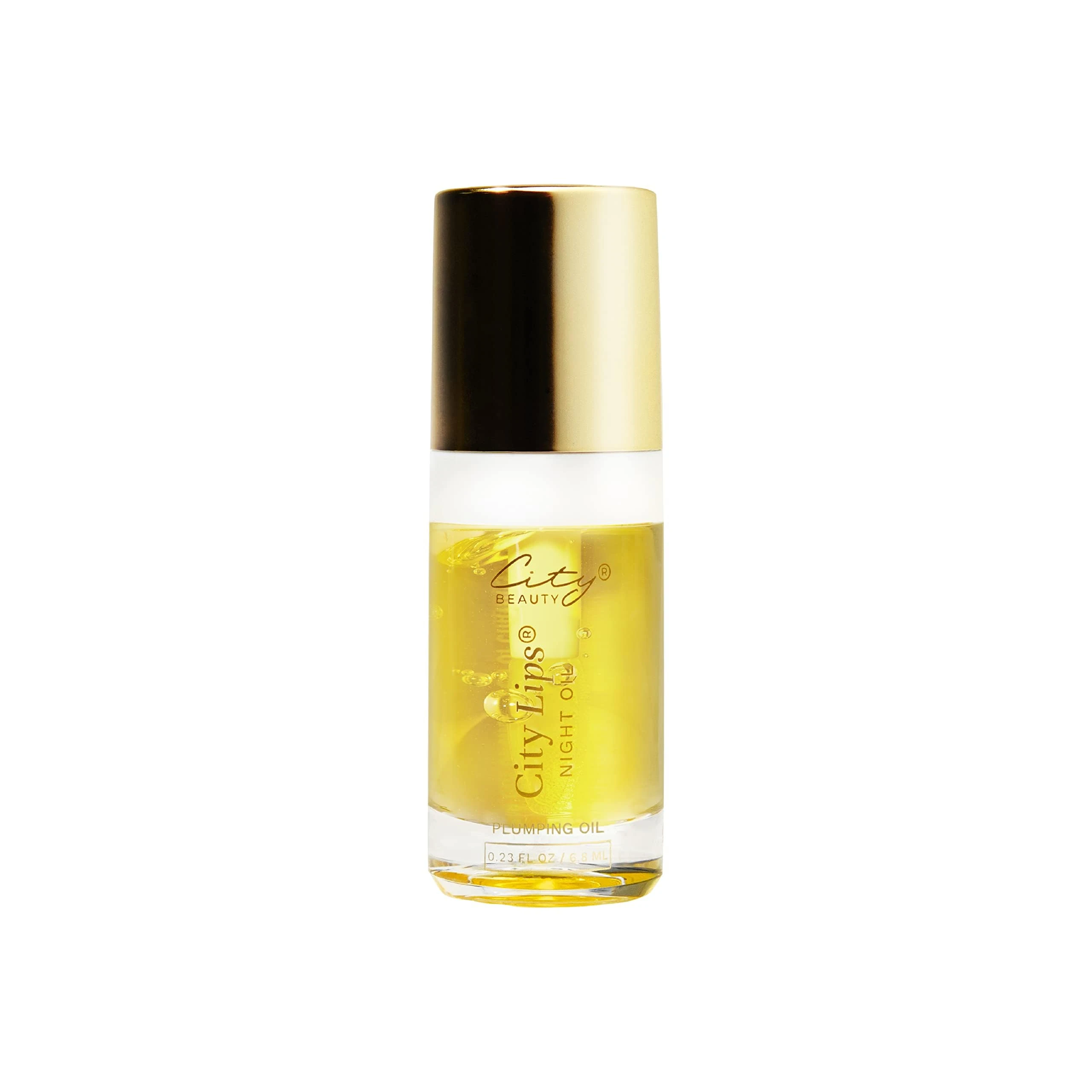 City Beauty City Lips Night Oil - Plump, Hydrate, and Restore Overnight - Anti-Aging Lip Treatment - Conditioning Lip Oil with Hyaluronic Acid & Plant Extracts