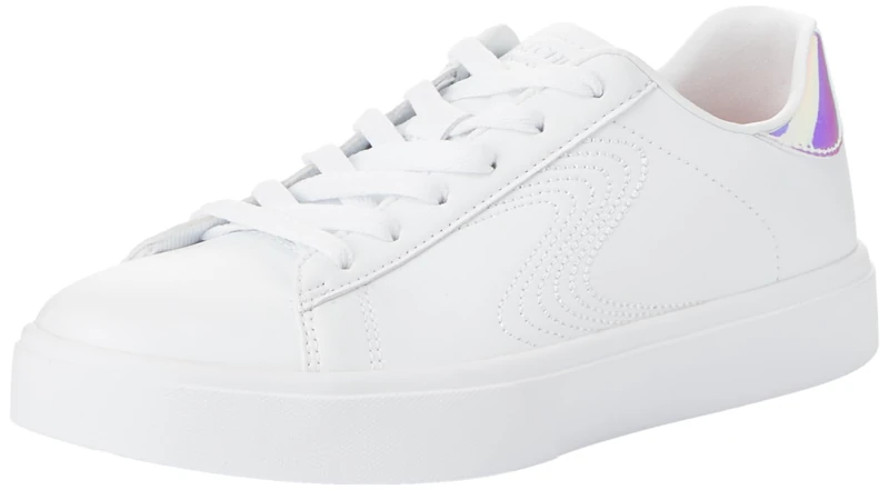 Skechers Girl's Eden Lx Sneakers, White Synthetic Silver Trim, 11.5 UK Child