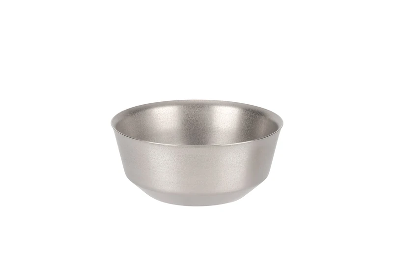 Snow Peak Titanium Double Walled Bowl, 400ml, Grey, Ultralight Japanese Titanium Bowl for Home, Camping & Outdoors