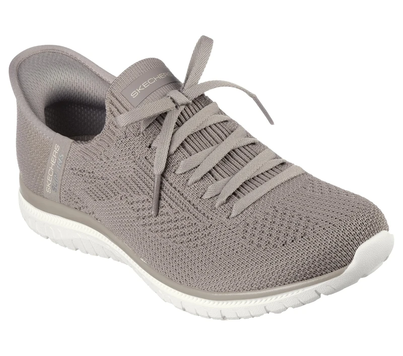 Skechers Women's Virtue-Divinity Hands Free Slip-ins Sneaker, Taupe, 2 UK