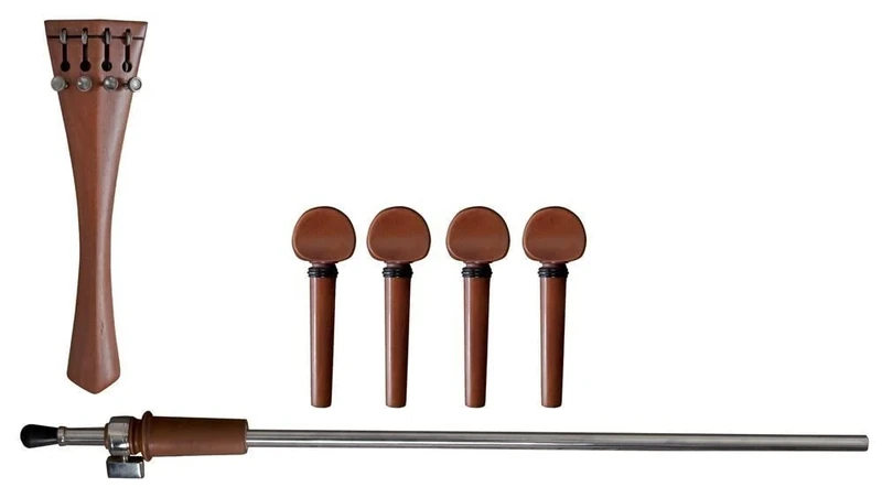 GEWA cello set, accessories set, spare parts set, tailpiece, cello spine with boxwood bulb, 4 pegs, boxwood 4/4