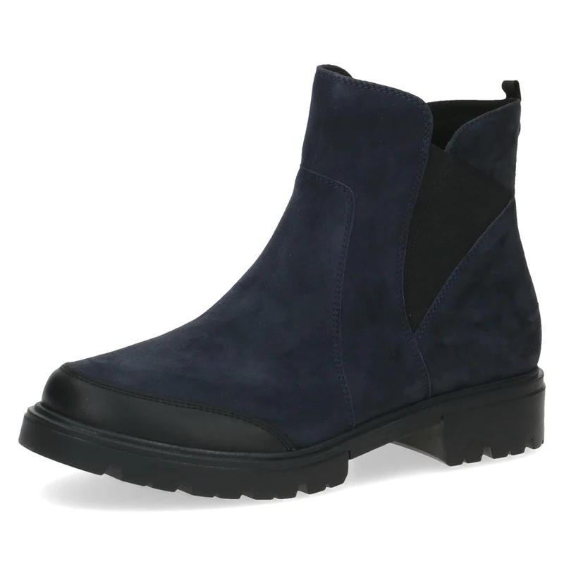 CAPRICE Women's ankle boots without heel Airmotion made of leather Flat Width G, Blue (Ocean Suede), 6 UK