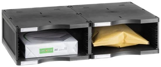 M-Office Atenea Jumbo Sustainable Module Product 100% Recycled and Recyclable Two Compartments DIN A4 Composed of 2 Bases and 1 Height