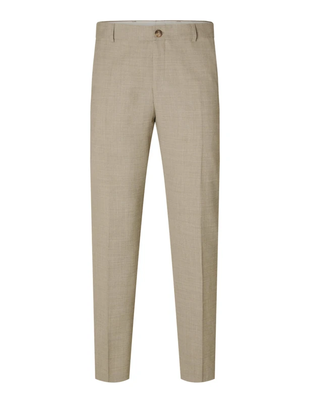 SELECTED HOMME Male Trousers Linen Mix, Sand, W46
