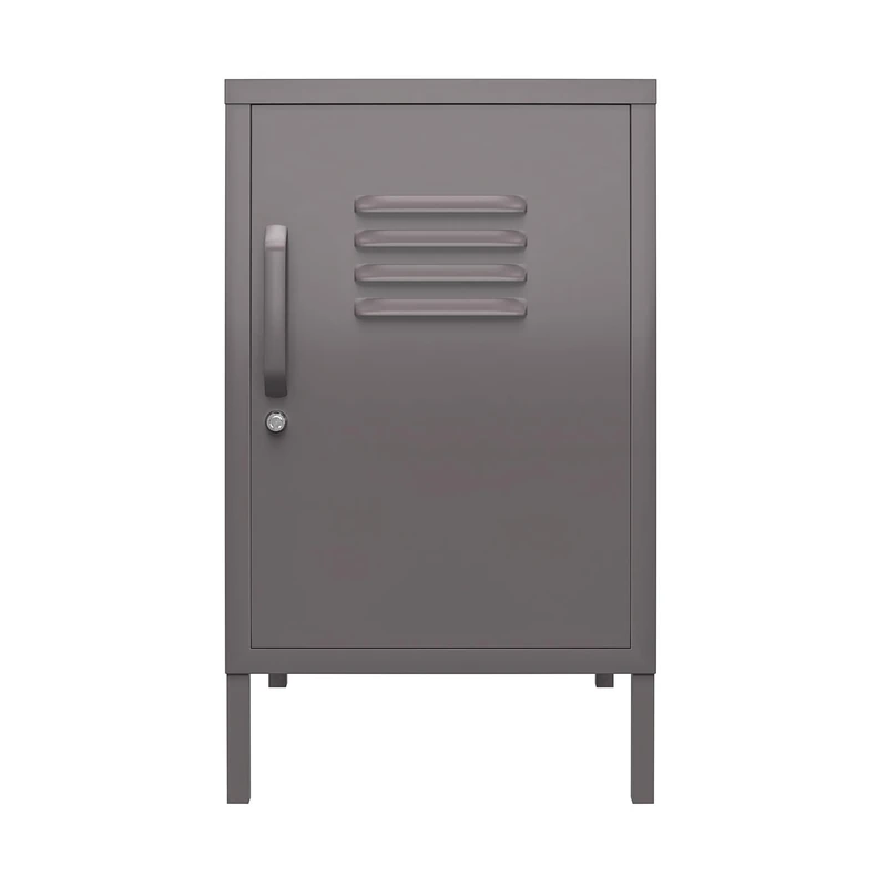 DHP Furniture Bradford Metal Locker End Table Grey
