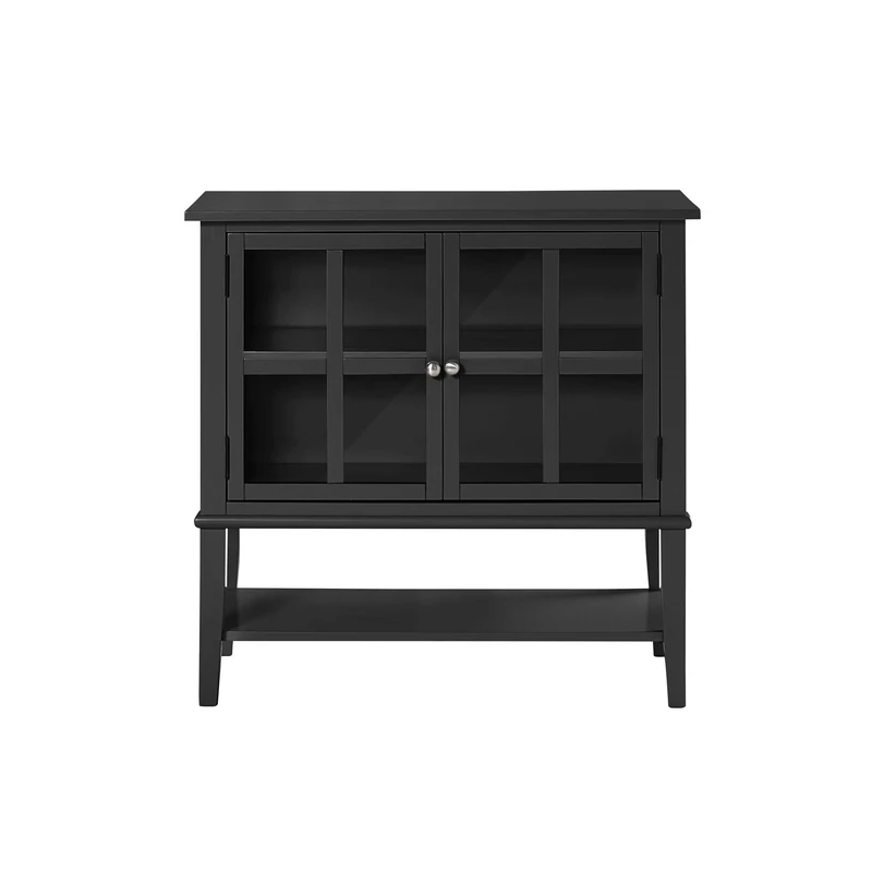 DHP Furniture Franklin 2 Door Storage Cabinet, Black