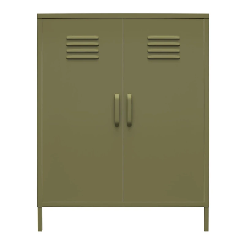 DHP Furniture Bradford 2 Door Metal Storage Cabinet Green