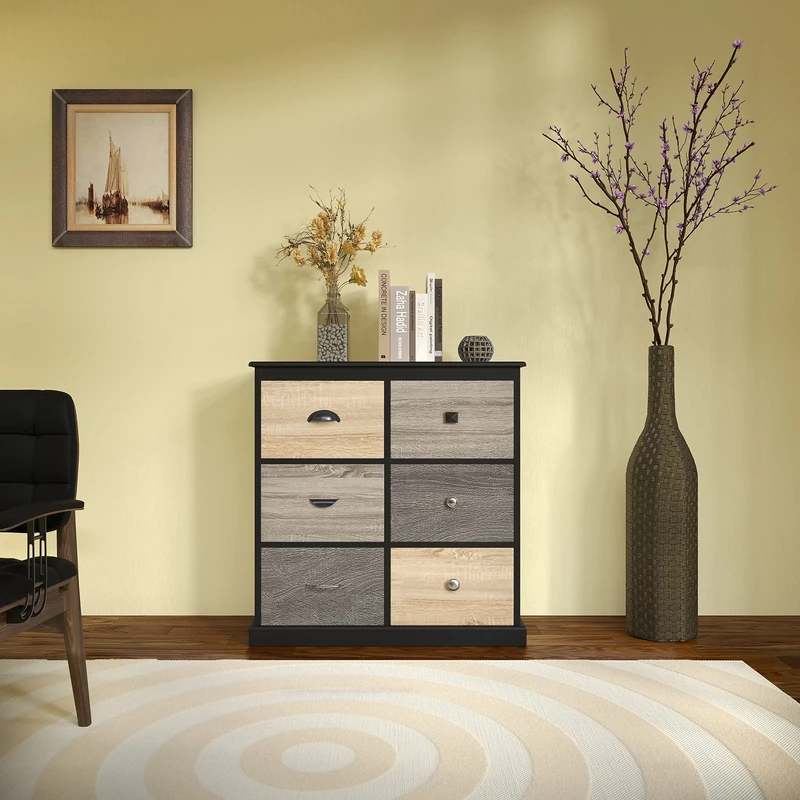 DHP Furniture Mercer Storage Cabinet, Black