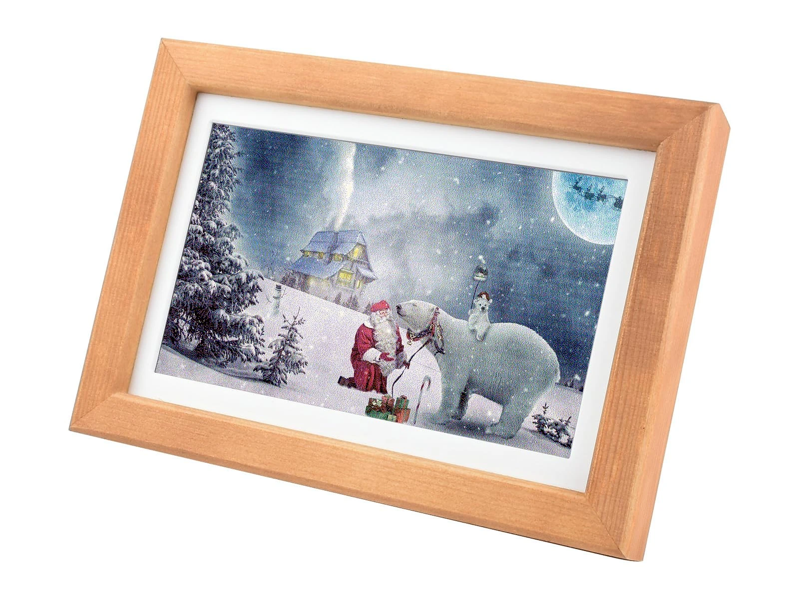 Waveshare 7.3inch ACeP 7-Color E-Paper with Solid Wood Photo Frame, Ultra-long Standby, 800x480, Suitable for Different Content Displays like Calendars, Quotes, Posters (batt are Not Included)