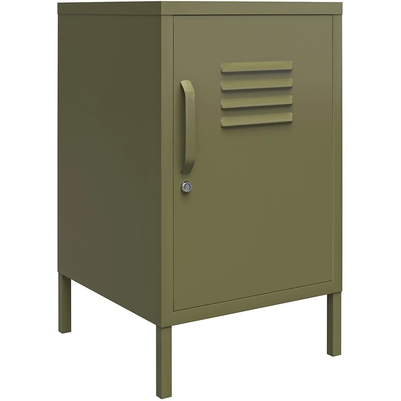 DHP Furniture Bradford Metal Locker End Table Olive Green