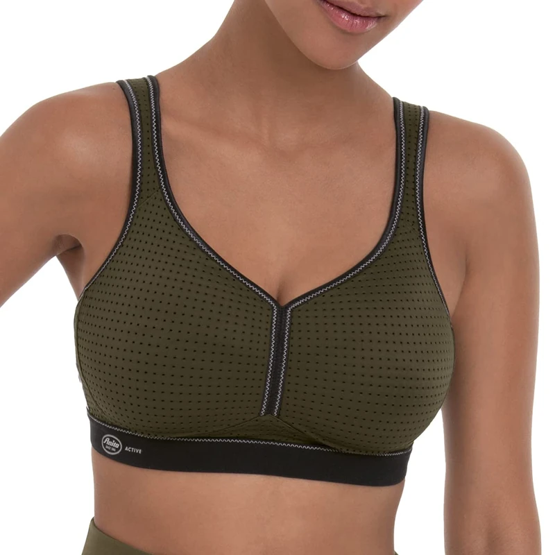 Anita Women's Sports Bra Performance 5566 Dark Olive-Black 36a