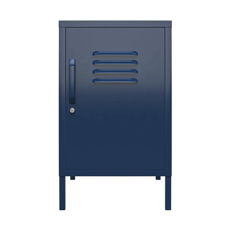 DHP Furniture Bradford Metal Locker End Table Navy