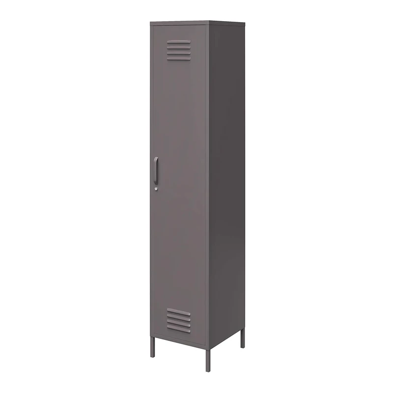 DHP Bradford Single Metal Storage Cabinet Grey
