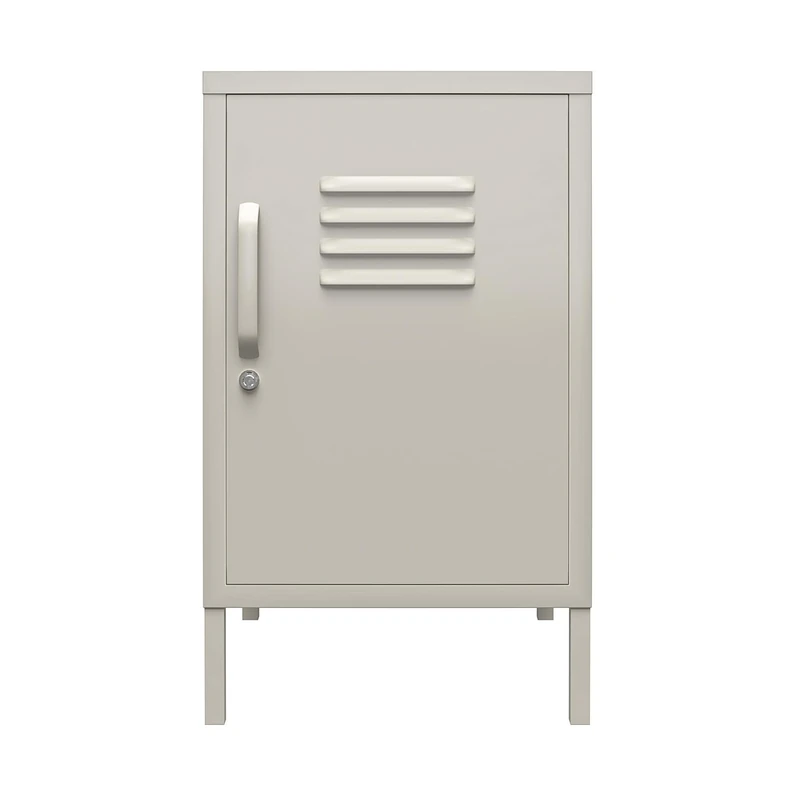 DHP Bradford Metal Locker End Table Taupe