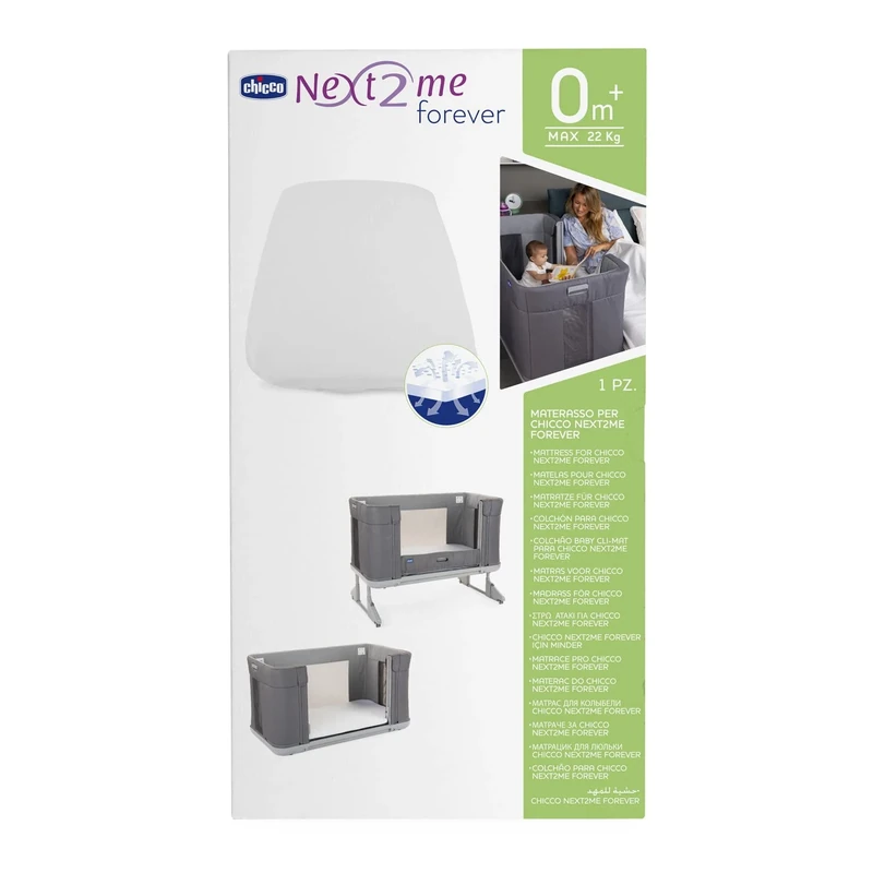 Chicco Next2Me Forever Mattress, White | Original & Official Replacement for Forever Co-Sleeping Cribs