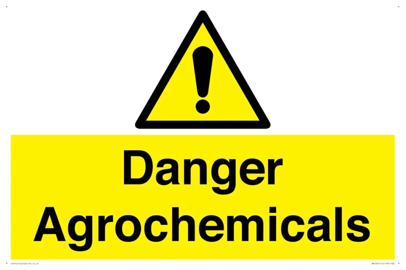Danger Agrochemicals Sign - 600x400mm - A2L