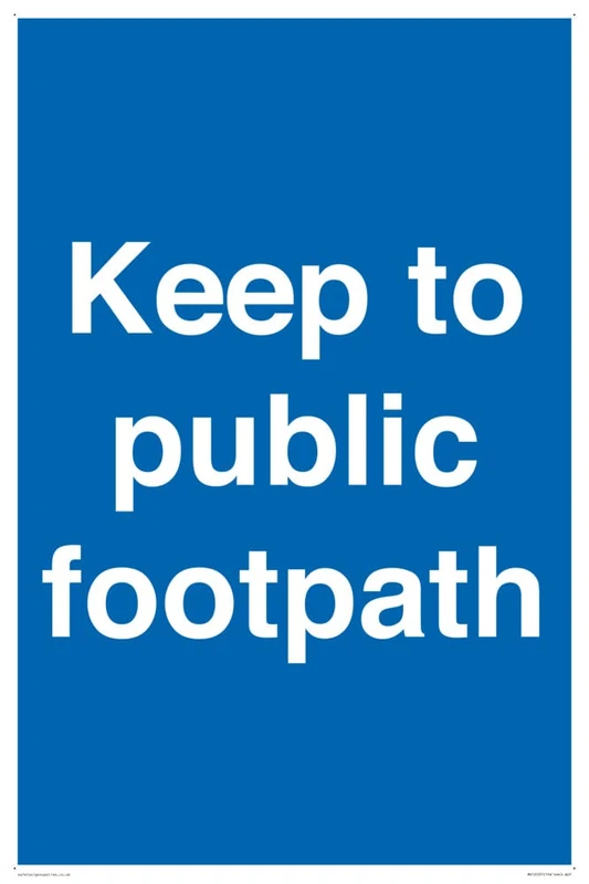 Keep to public footpath Sign - 400x600mm - A2P - Image 1