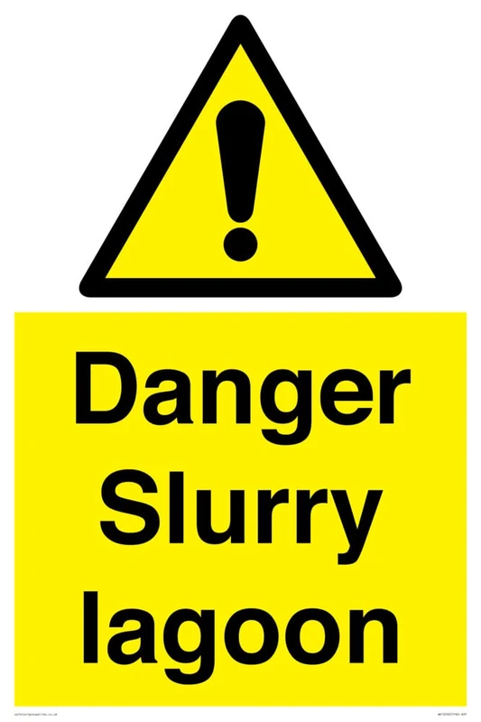 Danger Slurry lagoon Sign - 400x600mm - A2P