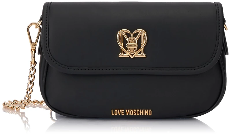 Love Moschino JC4134PP1I, Shoulder Bag Woman, Black, Black, 22,5X15X8