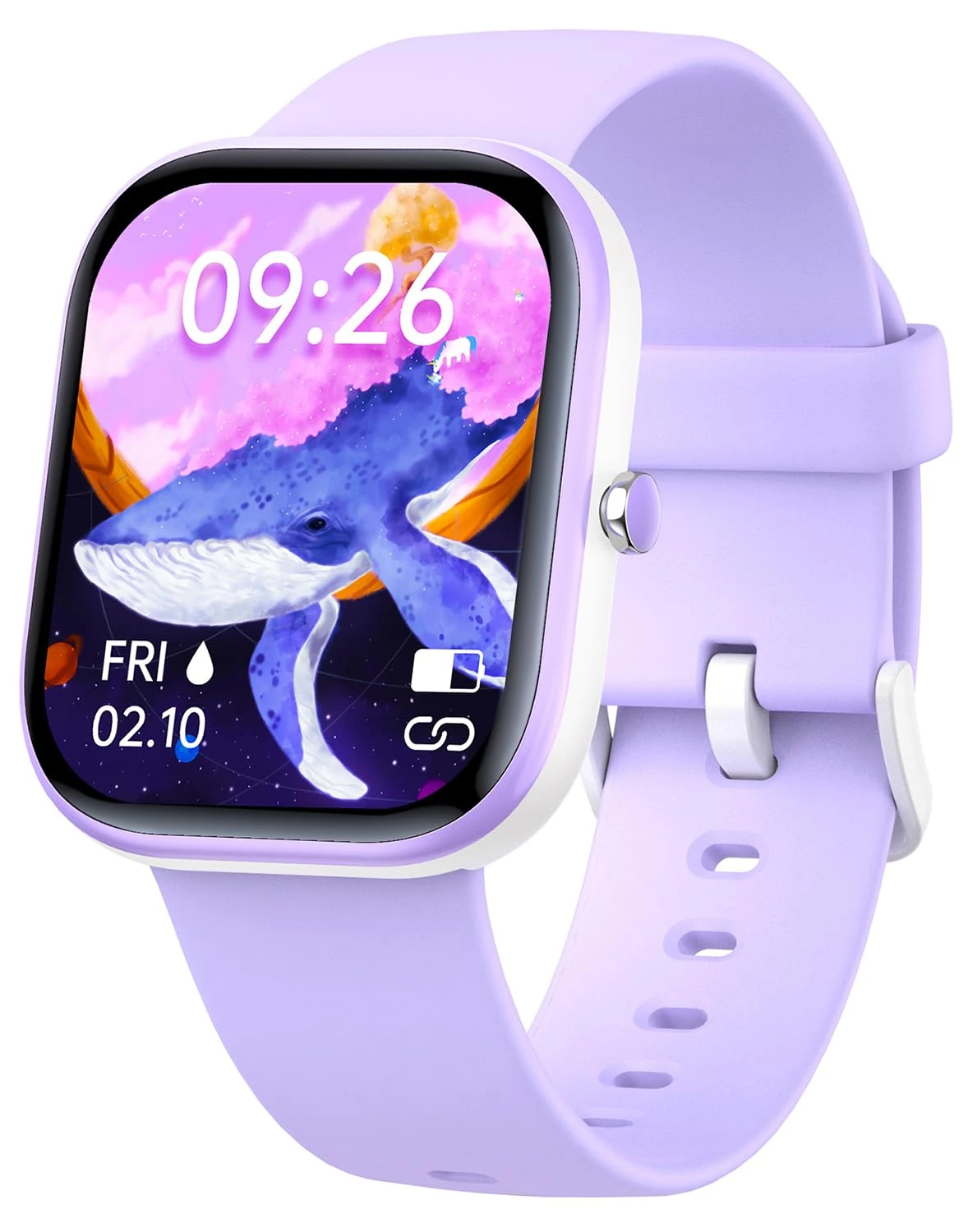 Kids Smart Watch for Boys Girls,IP68 Waterproof Kids Fitness Activity Tracker Watch,Heart Rate Sleep Monitor,19 Sport Modes,Pedometers,Calories Counter,Alarm Clock,Kid Gifts for Teens 5+ (Purple)