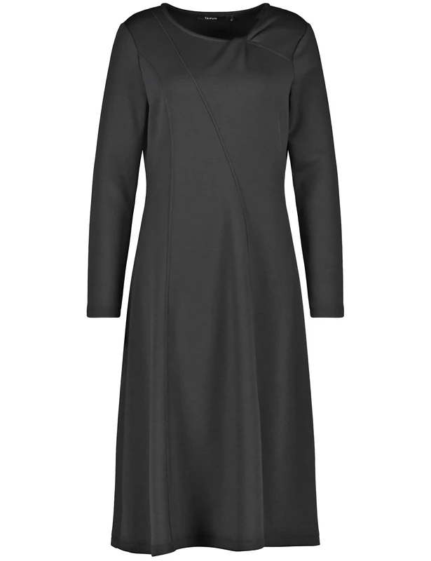 Taifun Women's 481419-16406 Casual Dress, Black, 14