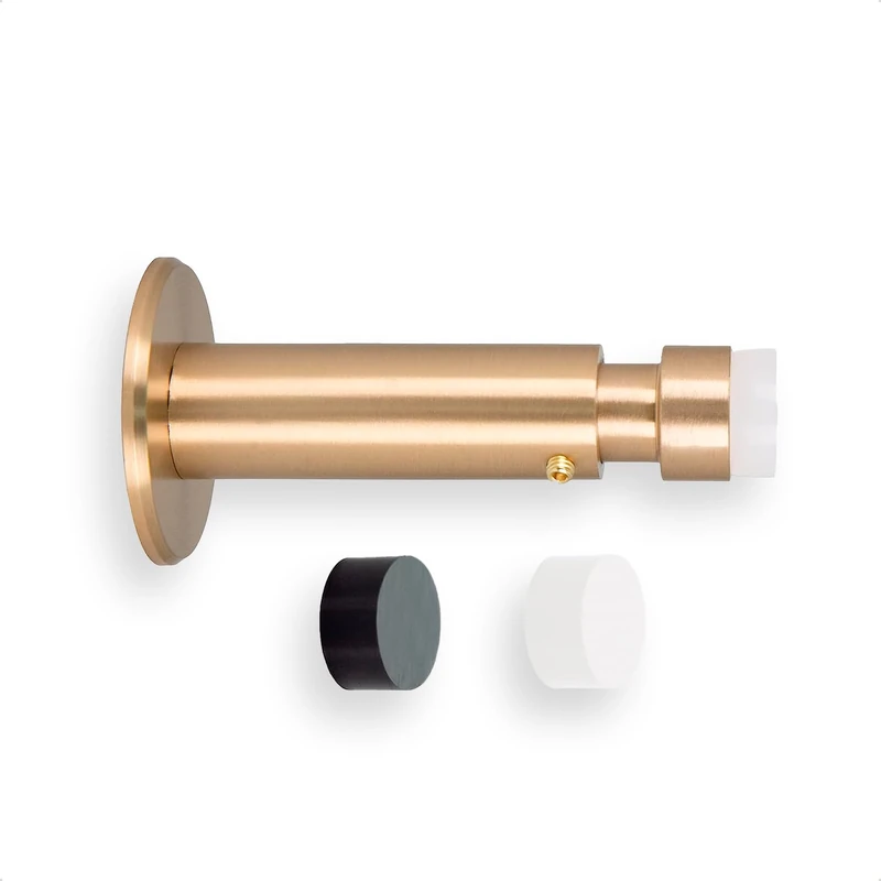 EVI Herrajes Adjustable Brass Wall Door Stopper - Matte Brass