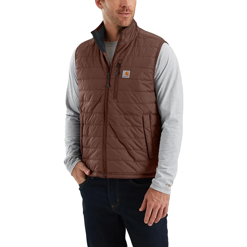Carhartt Rain Defender Relaxed Fit Lightweight Insulated Vest Men Brown XL