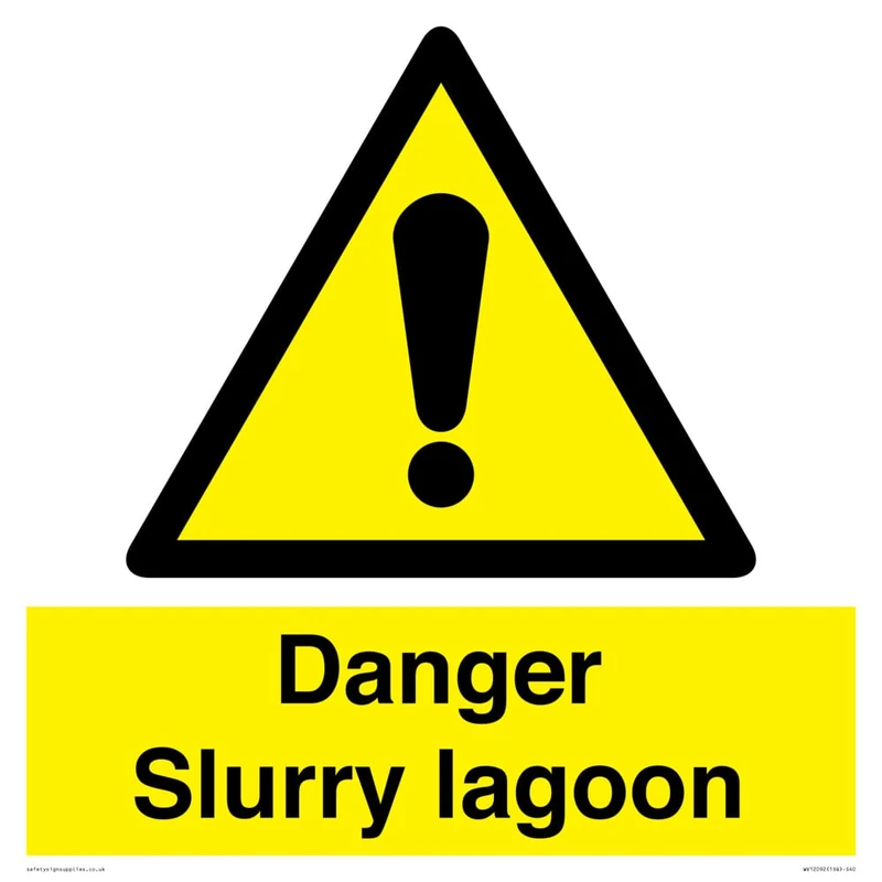 Danger Slurry lagoon Sign - 400x400mm - S40